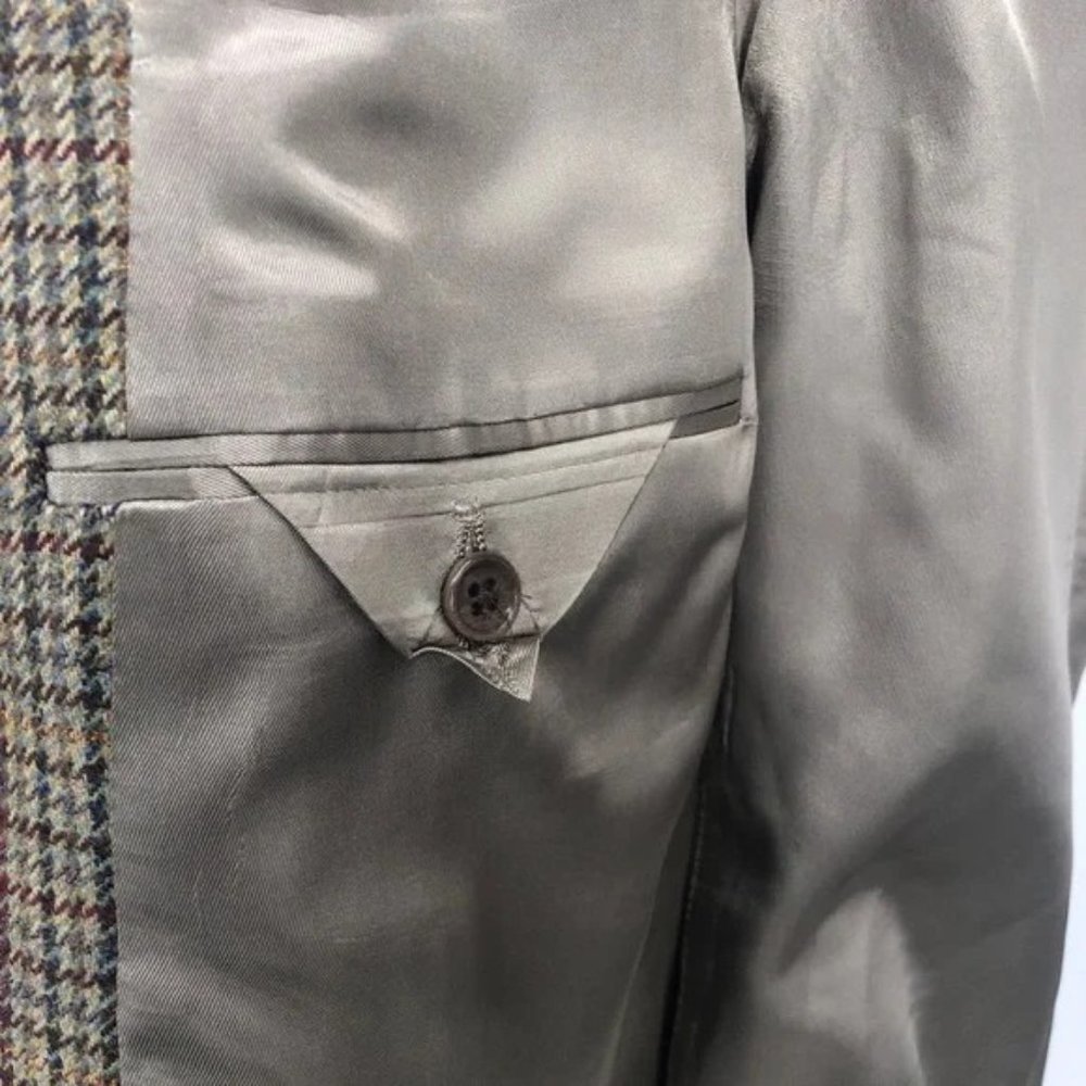 SOLD! Austin Reed Houndstooth Elbow Patch Blazer Size 43R - Picture 7 of 15